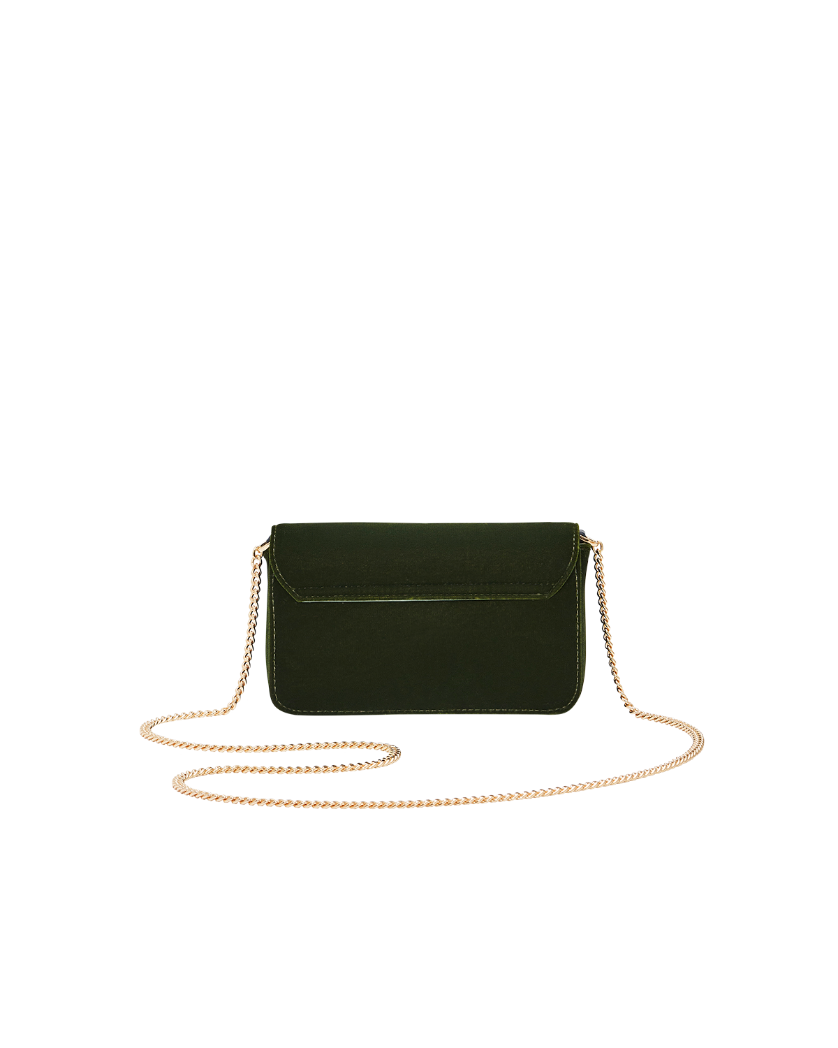 Sophia Wren Embroidered Occasion Bag in Green Velvet