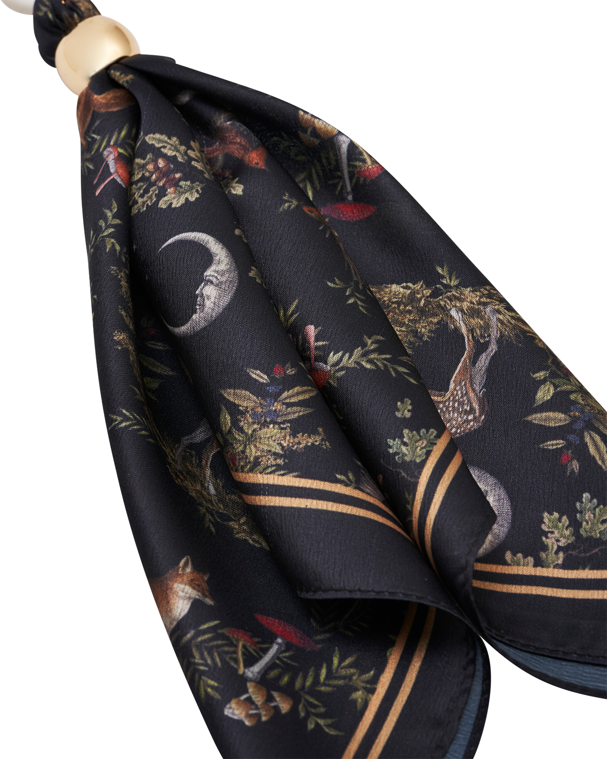 Black Into the Woods Scarf Bag Charm