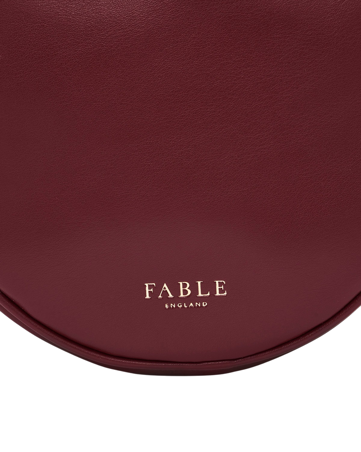 Chloe Owl Embroidered Circle Bag in Burgundy