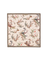 Toile de Jouy Olive Green Square Scarf
