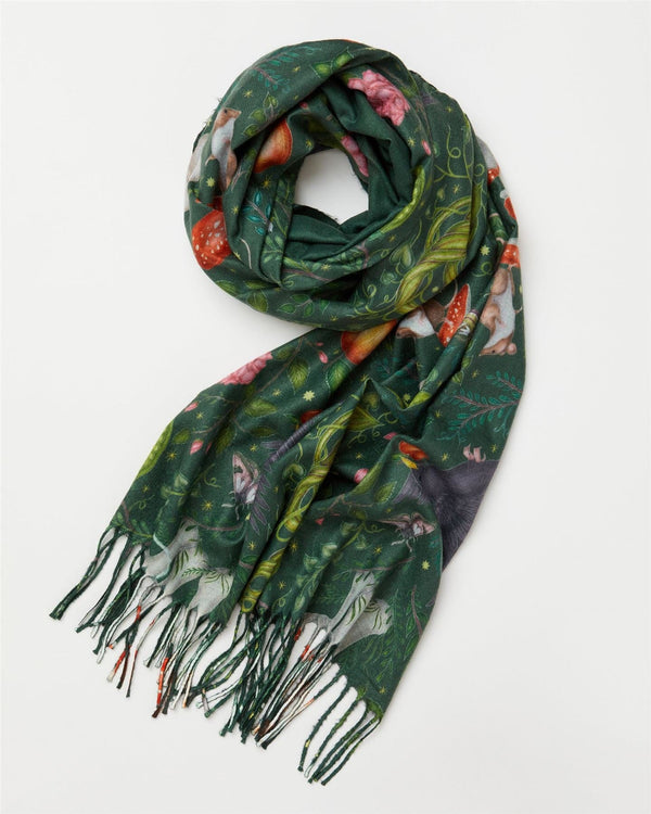 Catherine Rowe's Into The Woods Scarf - Green by Fable England