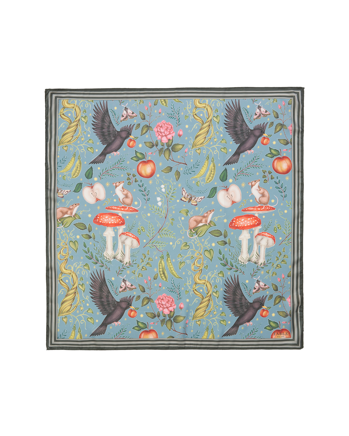 Mermaid Horses on Skye Blue Square Scarf main image 1