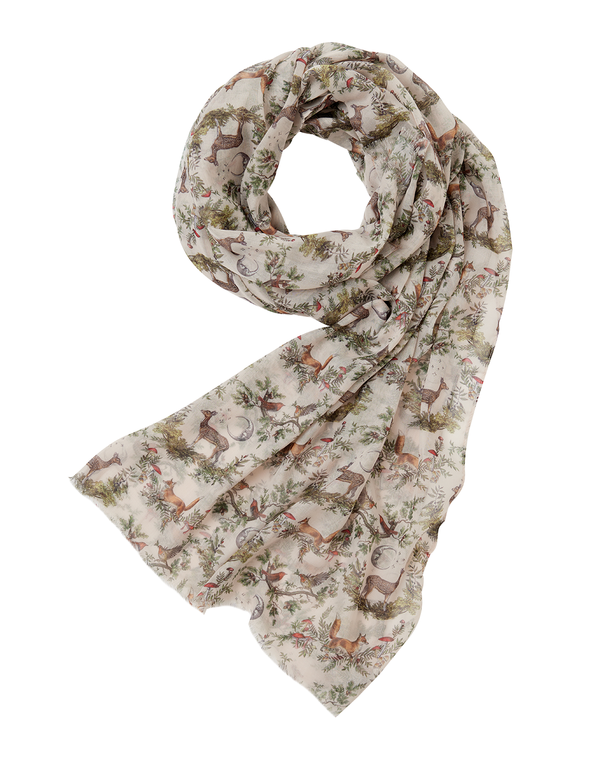 Fular ligero A Night's Tale Woodland Gris Cristal