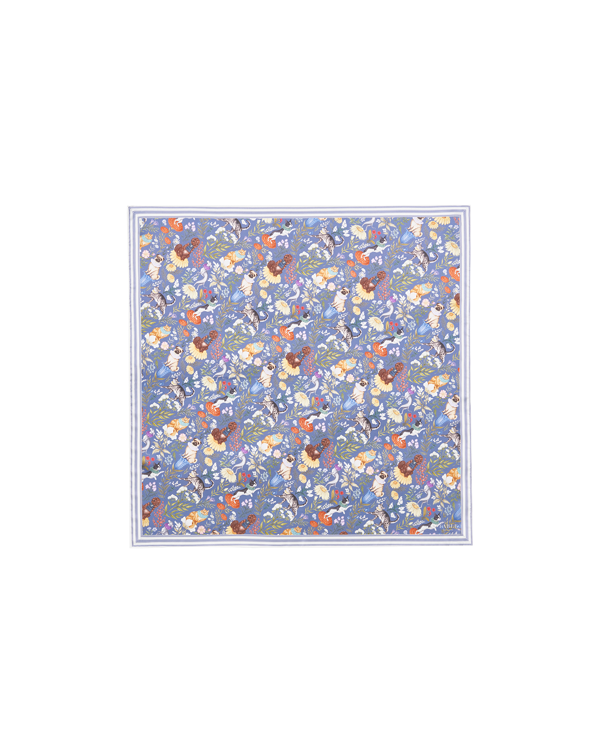 Catherine Rowe Pet Portraits Morning Blue Square Scarf