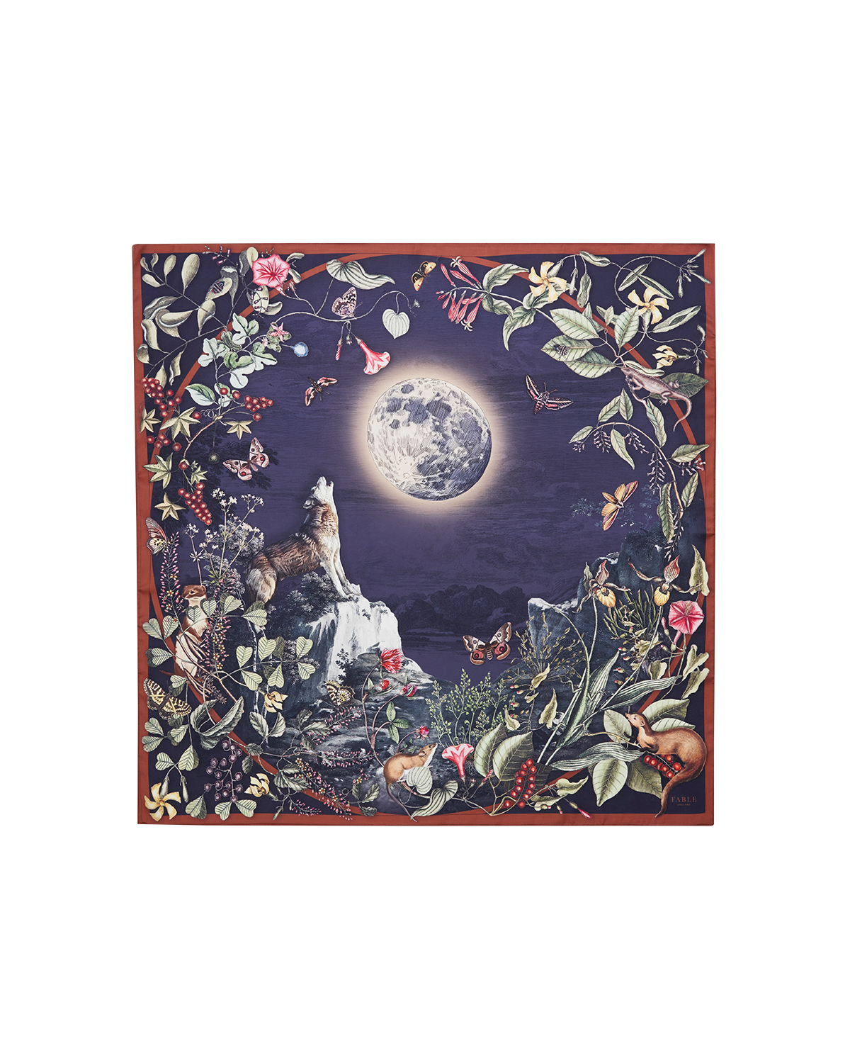 Wolf Garden Narrative Square Scarf