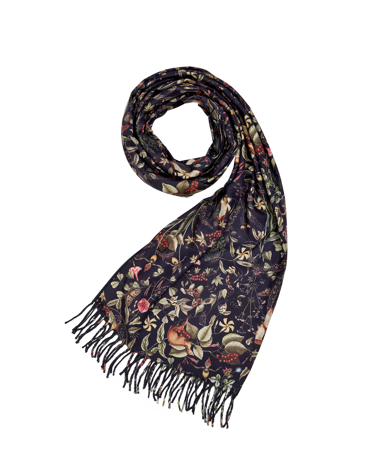 Wolf Garden Tassel Scarf