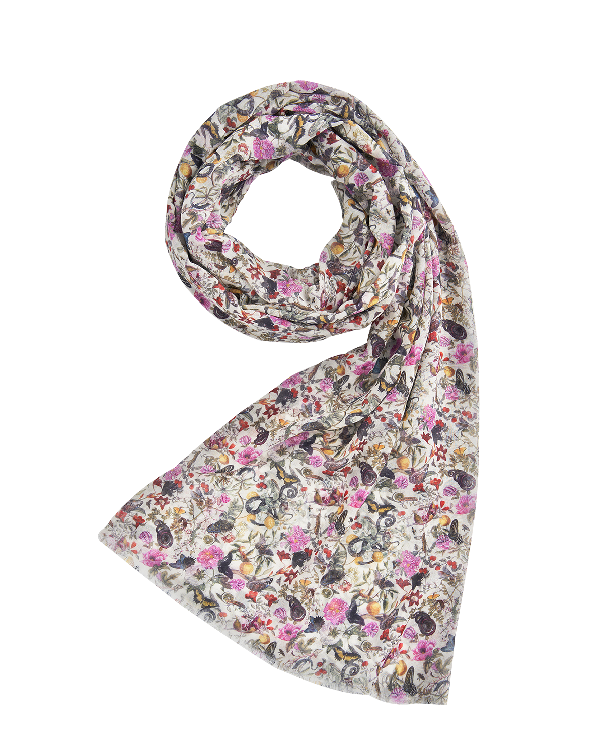 Floral Engravings Lightweight Scarf
