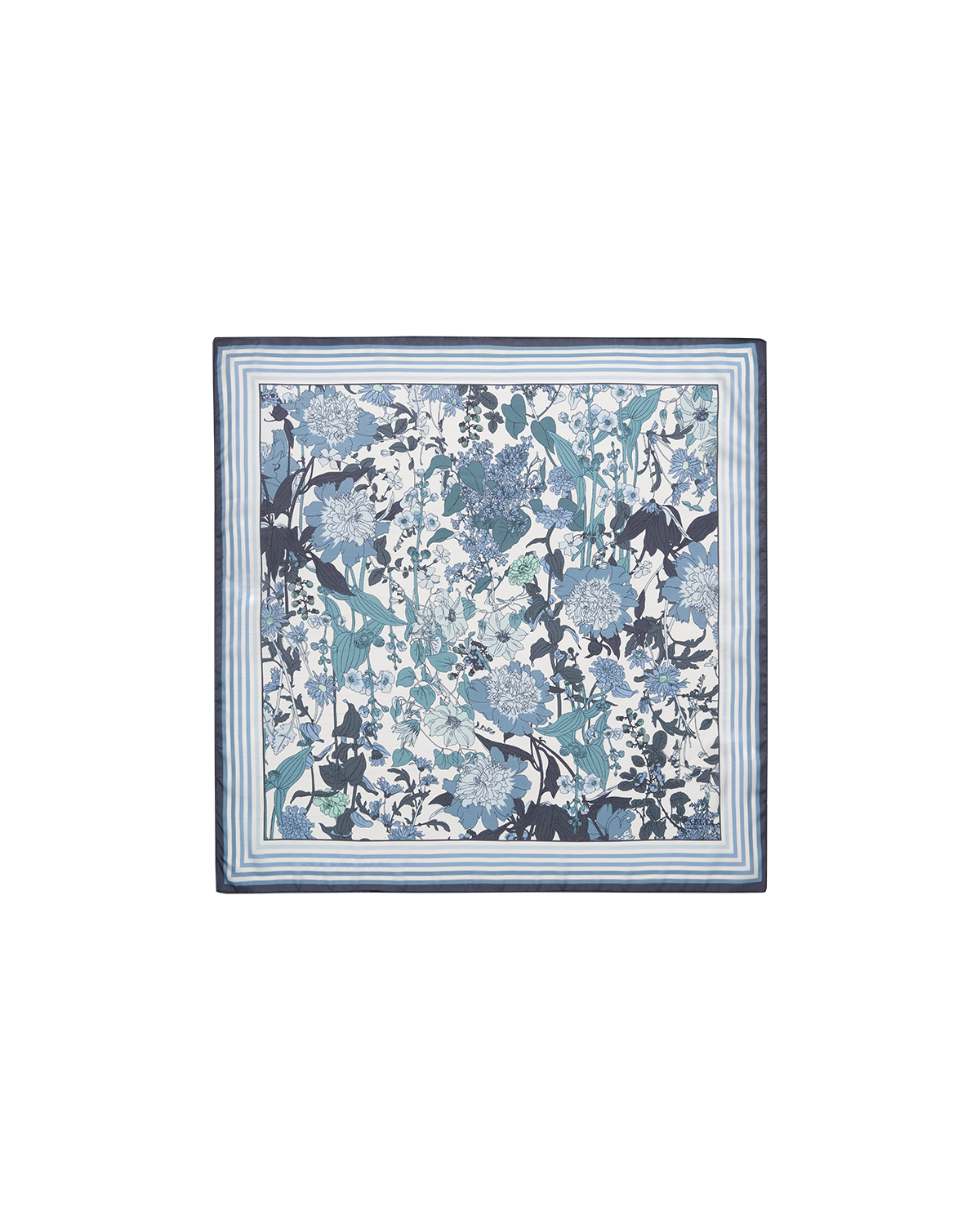 Foulard Deco Blooms Blu
