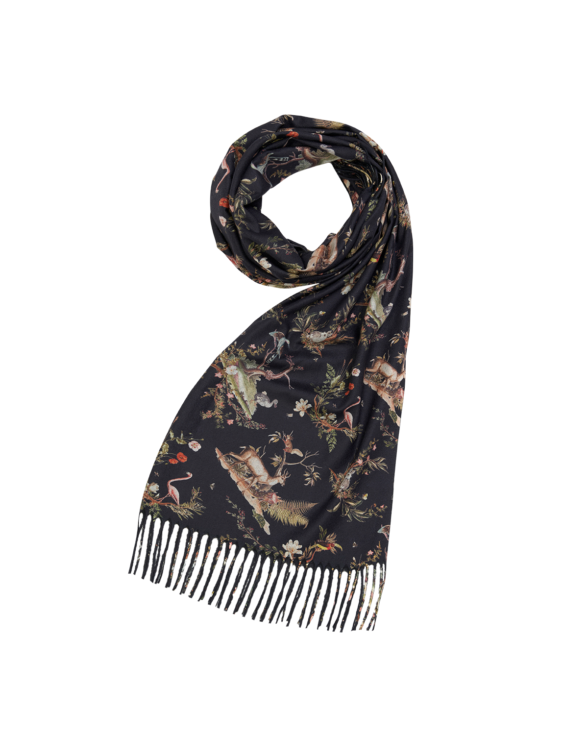Wonderland Toile Tassel Scarf