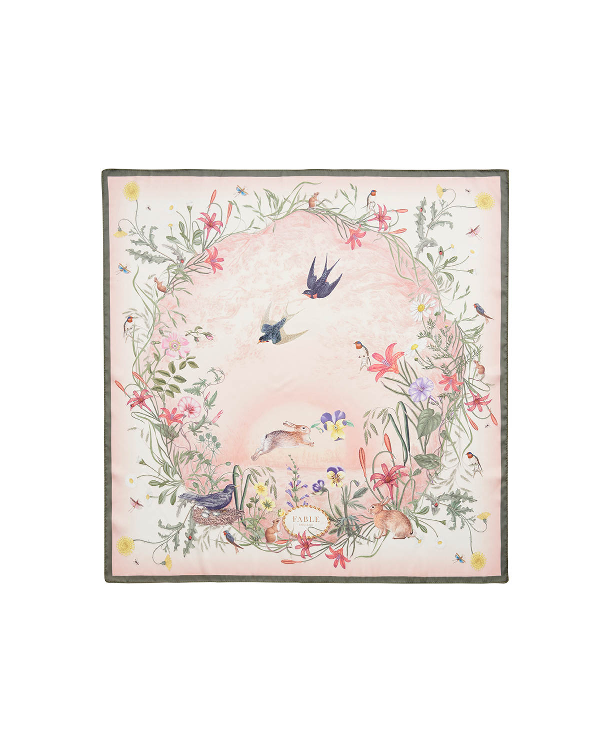 High Tea Narrative Ivory Square Scarf