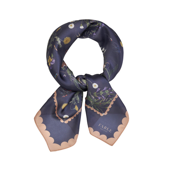 Running Bunny Toile Square Scarf & Running Bunny Large Quilted Makeup Bag Set