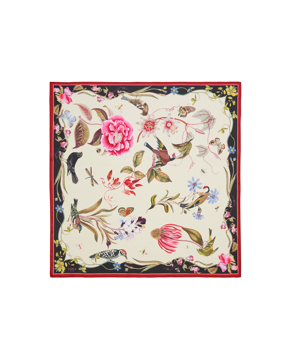 Wonderland Scene Ivory Square Scarf