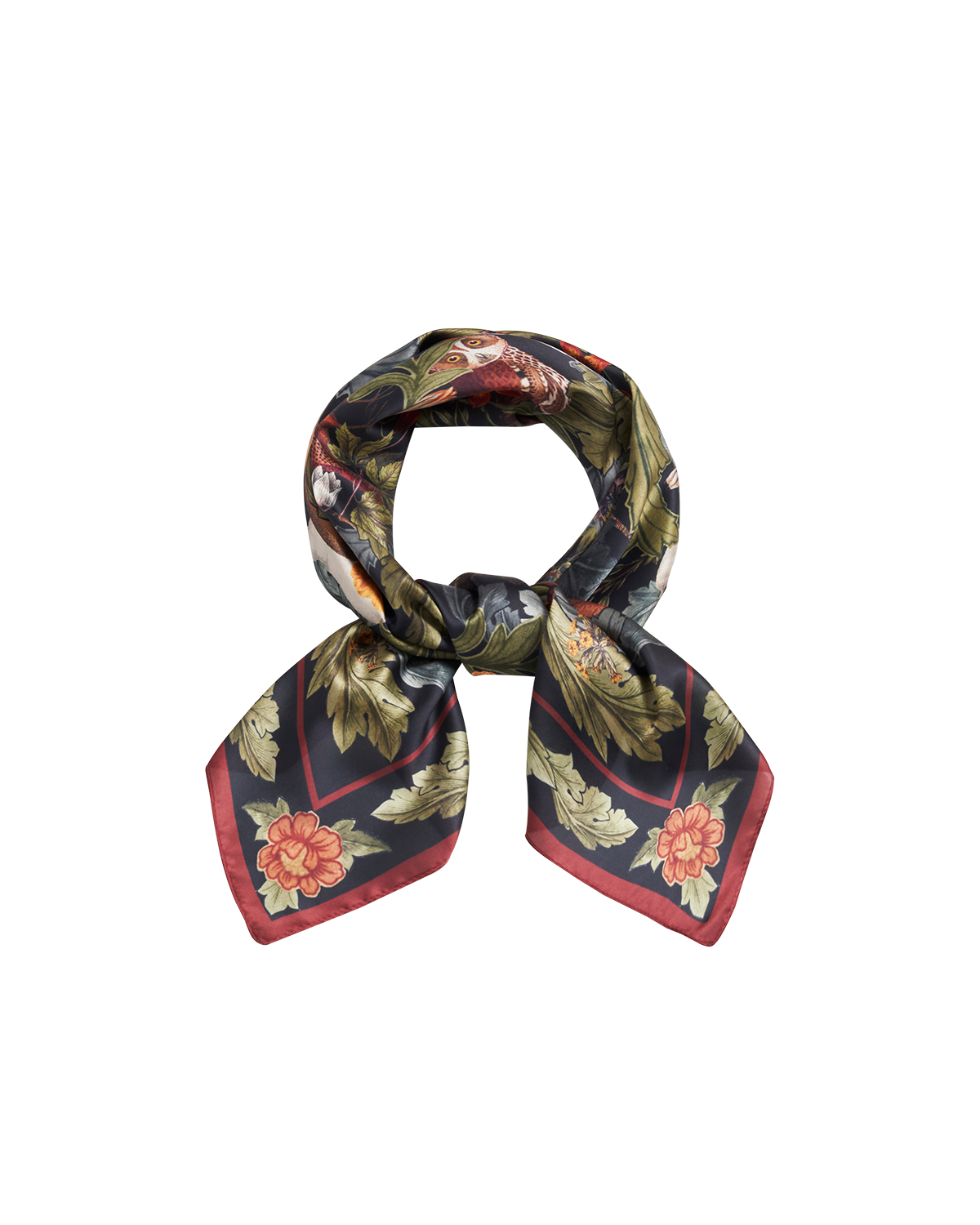 Floral patterned scarf on a white background