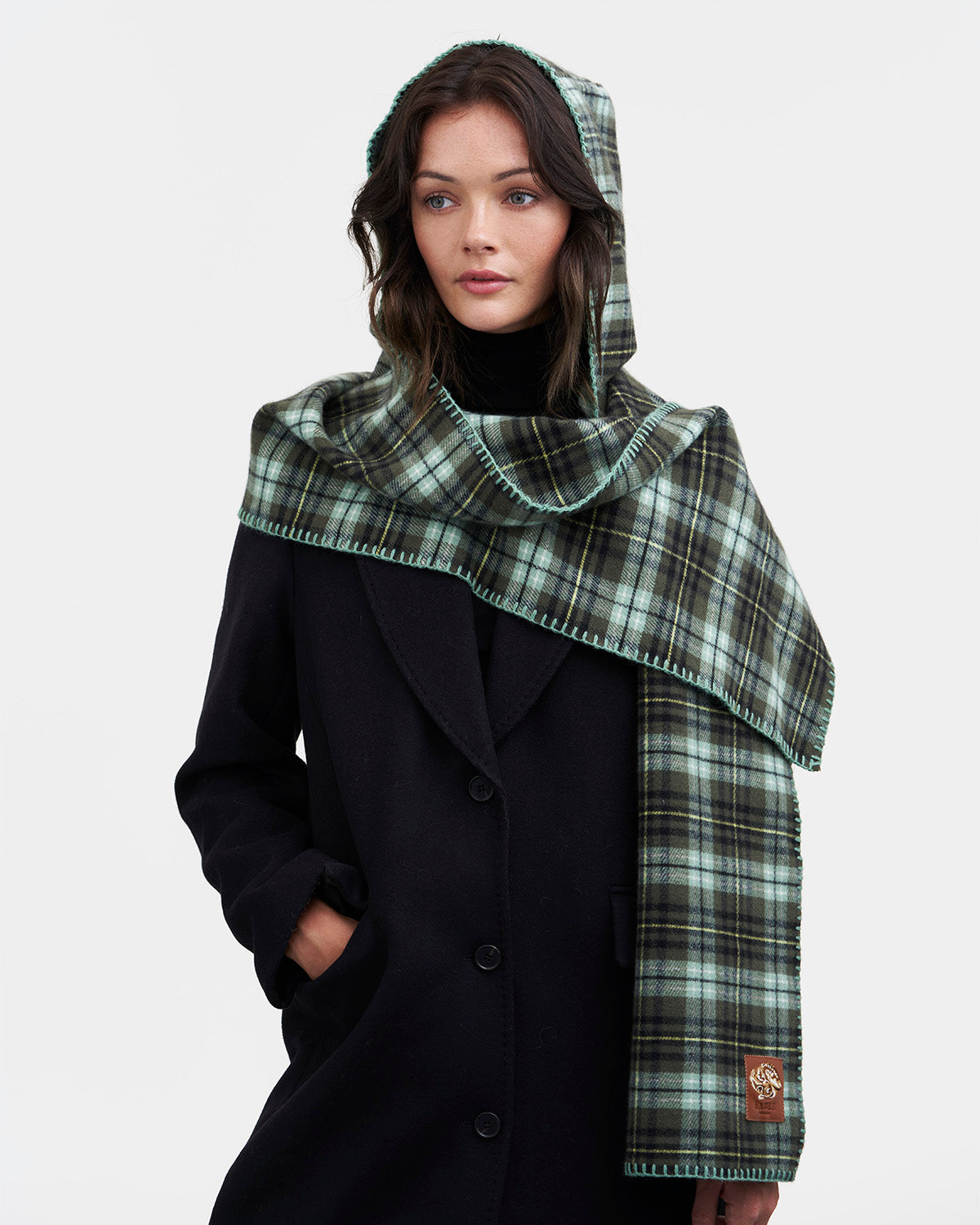 margarines hooded scarf blue フードスカーフ Margarines New Hooded