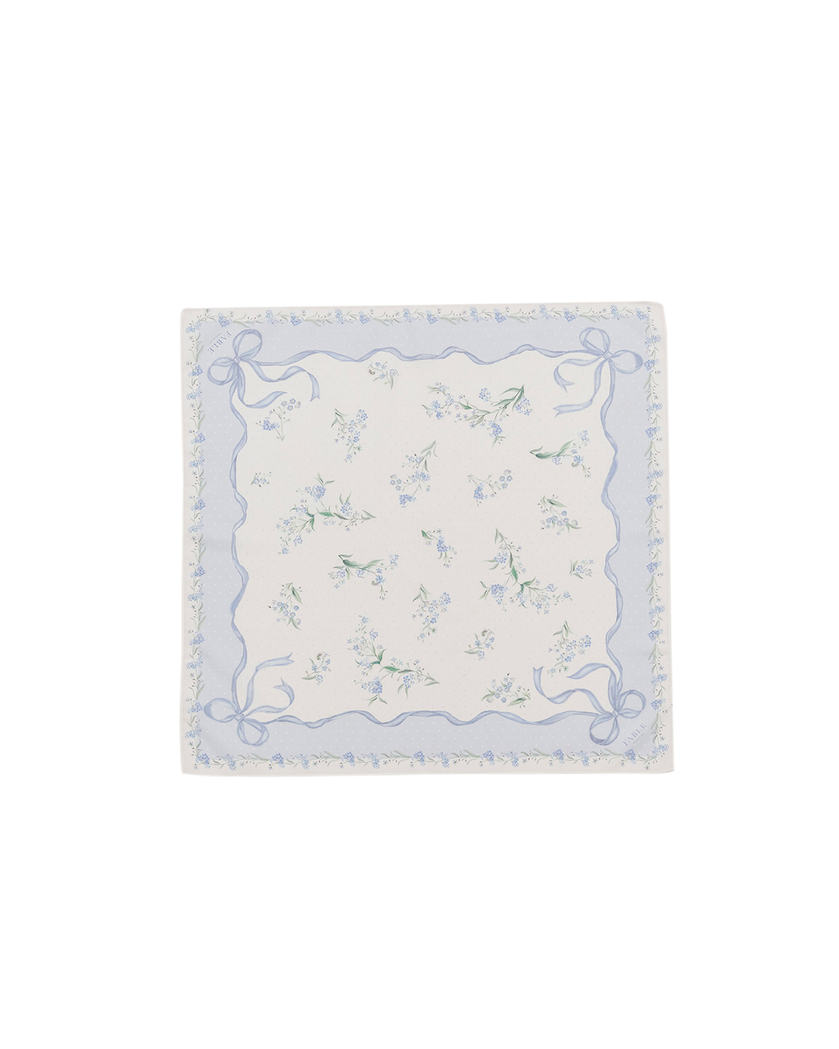 Floral patterned handkerchief on a white background