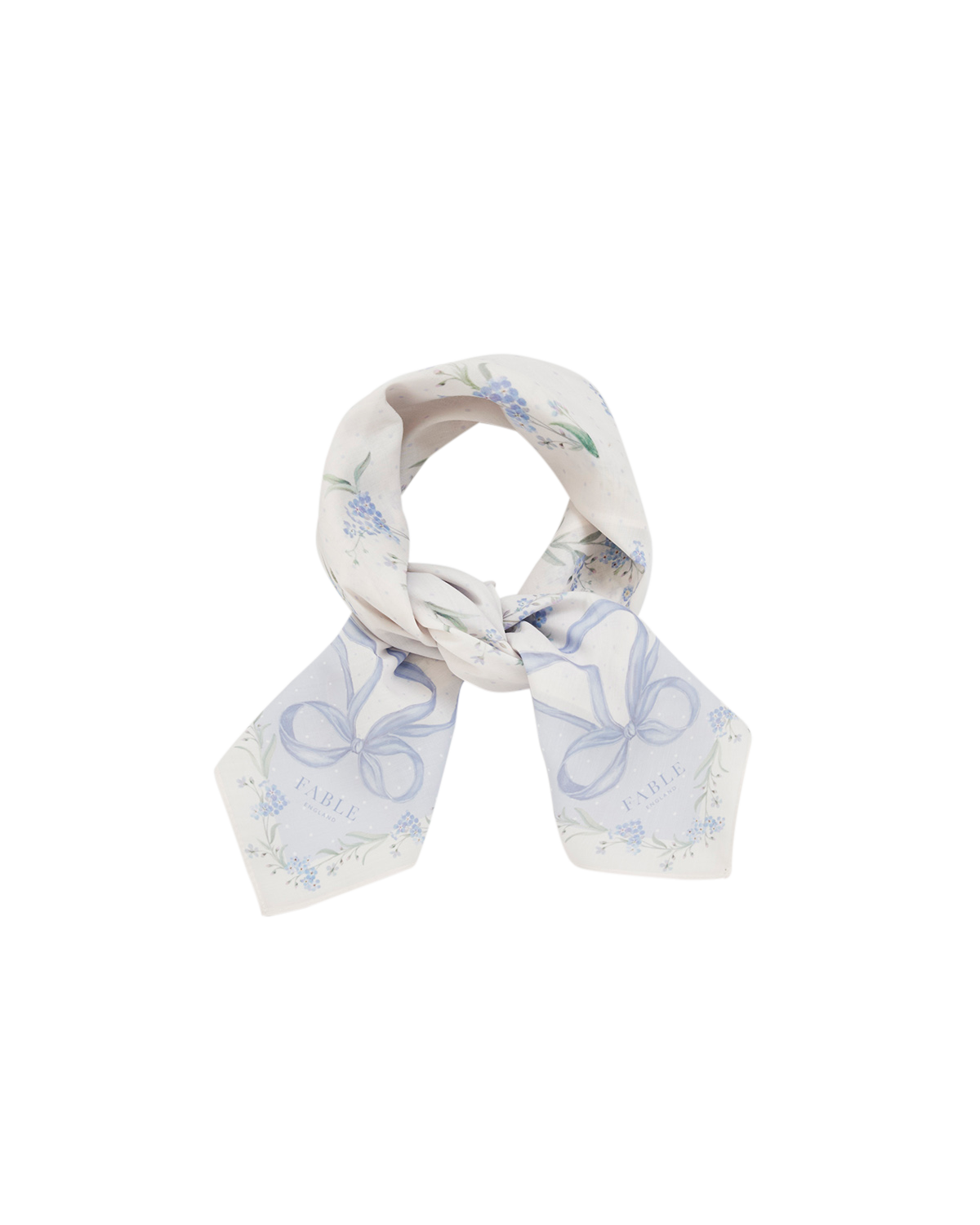 Floral patterned scarf on a white background
