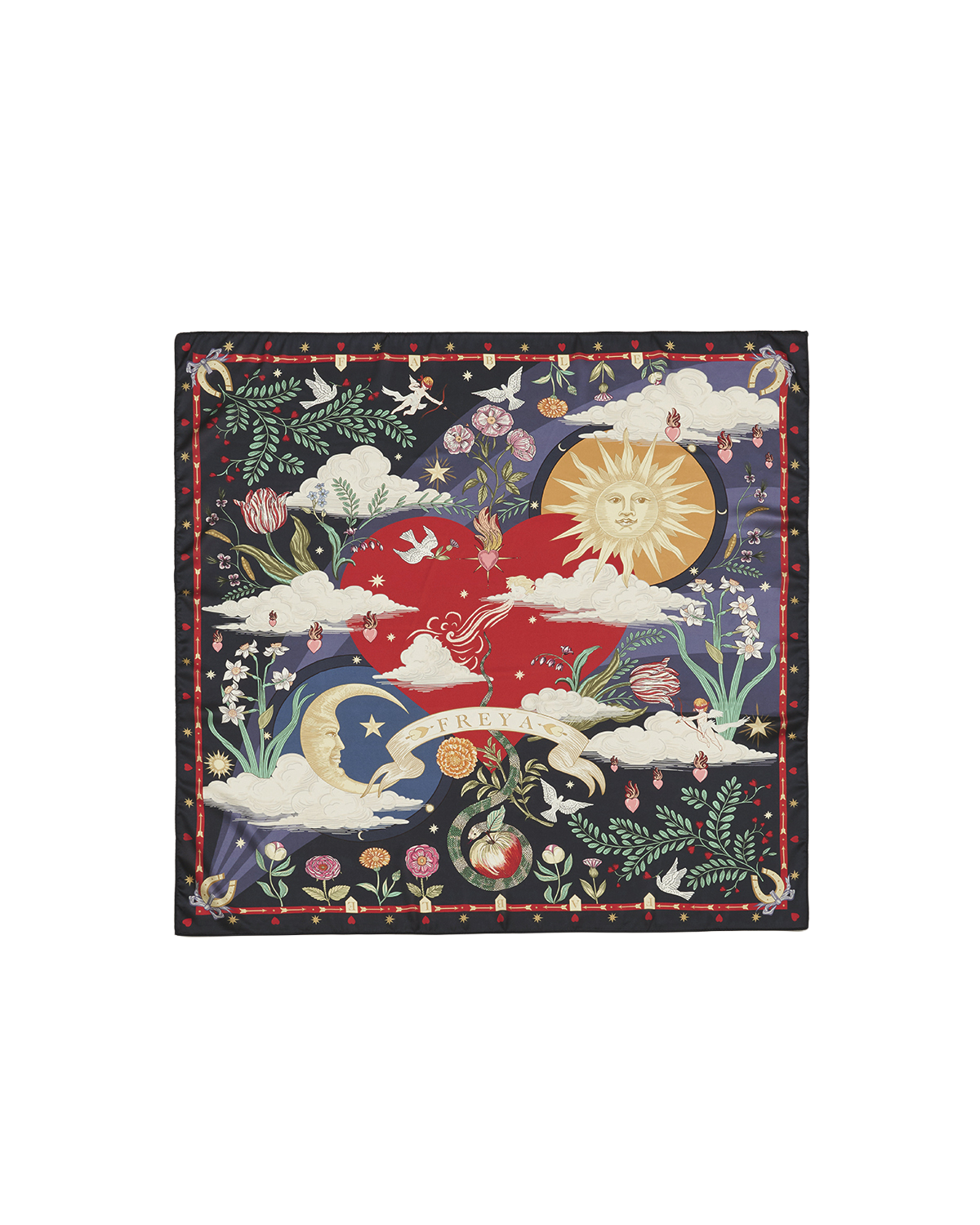 Freyas Heart Square Scarf