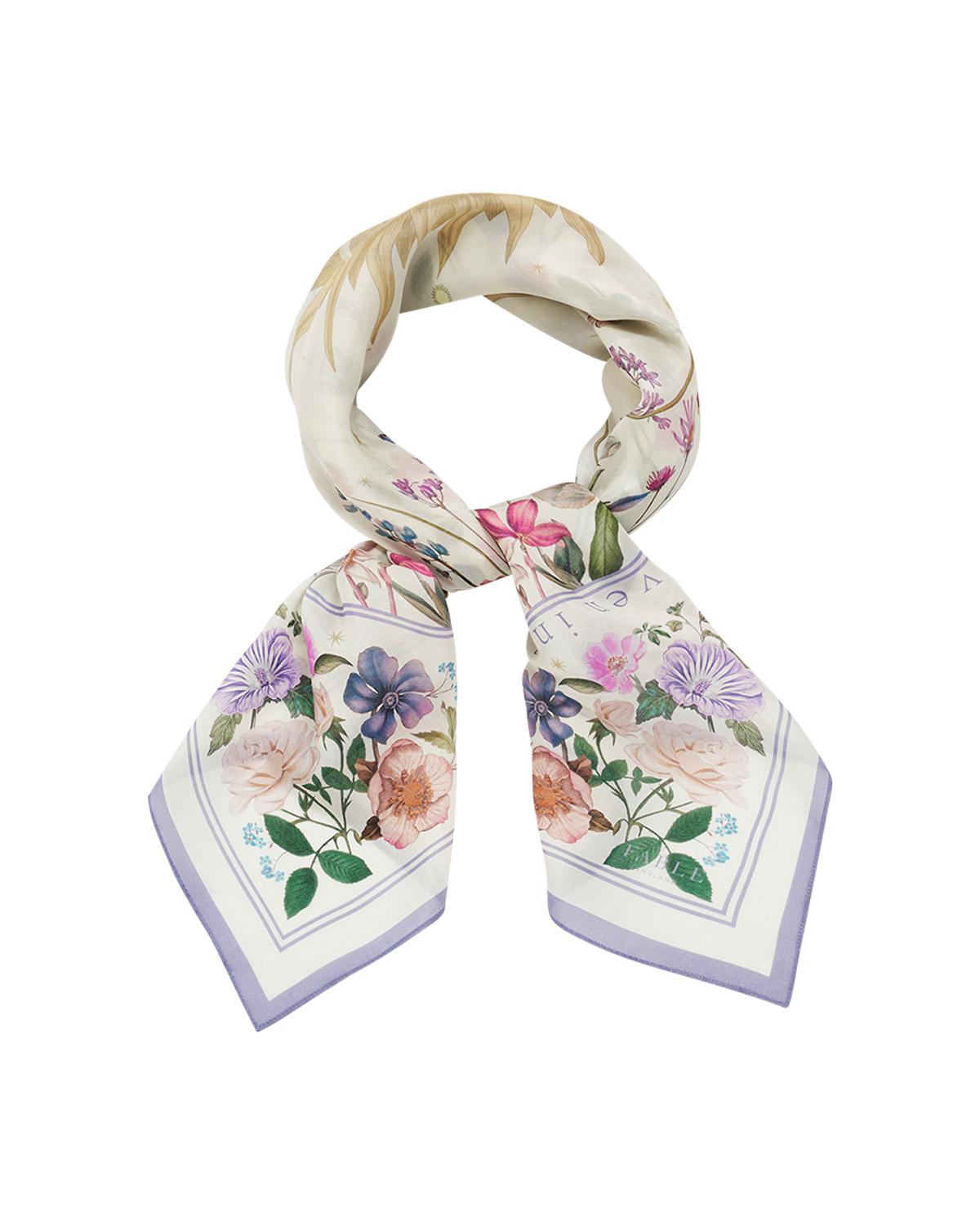 Ivory Selene Silk Blend Medium Square Scarf