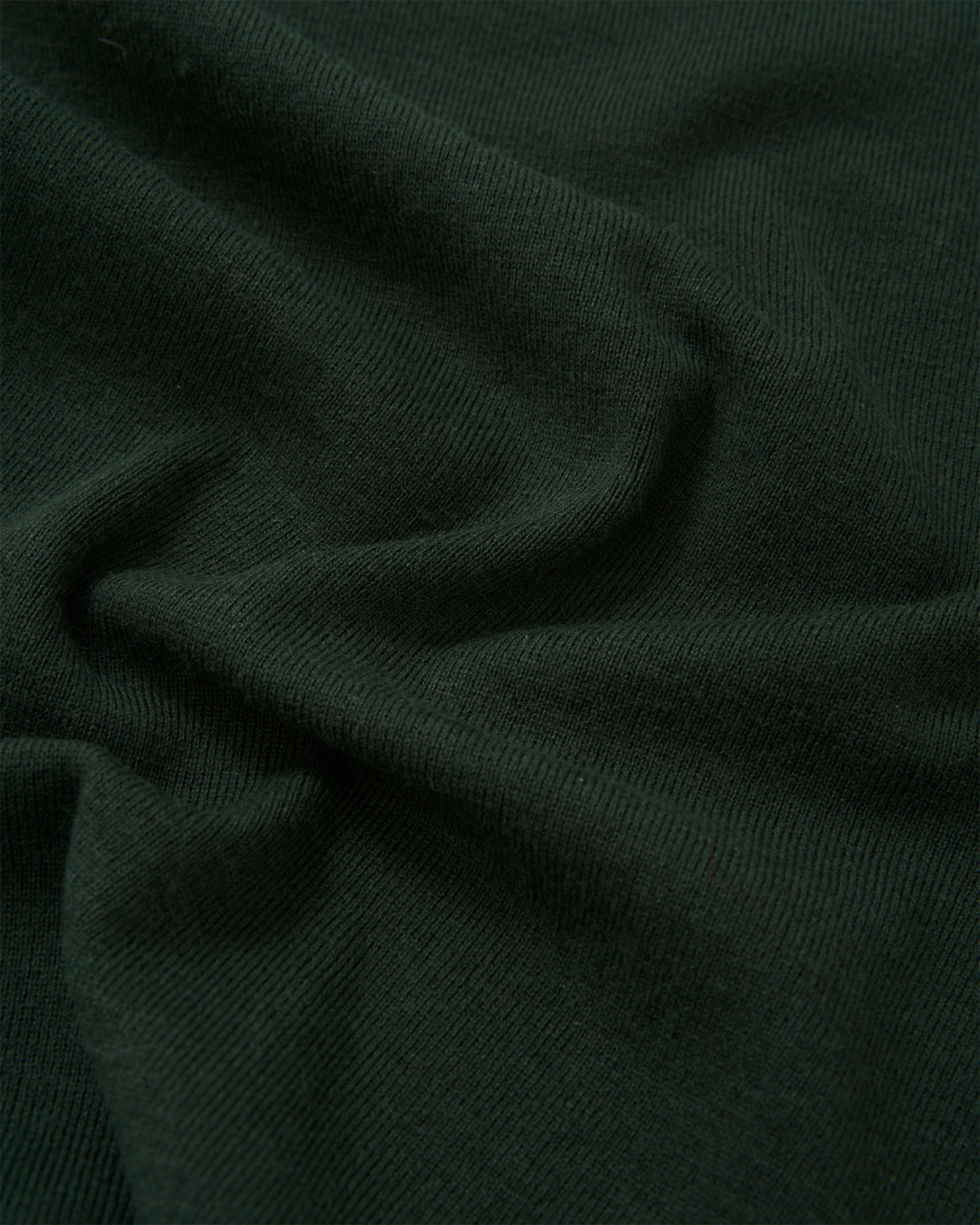Hedgehog Embroidered Knitted Triangle Scarf in Forest Green