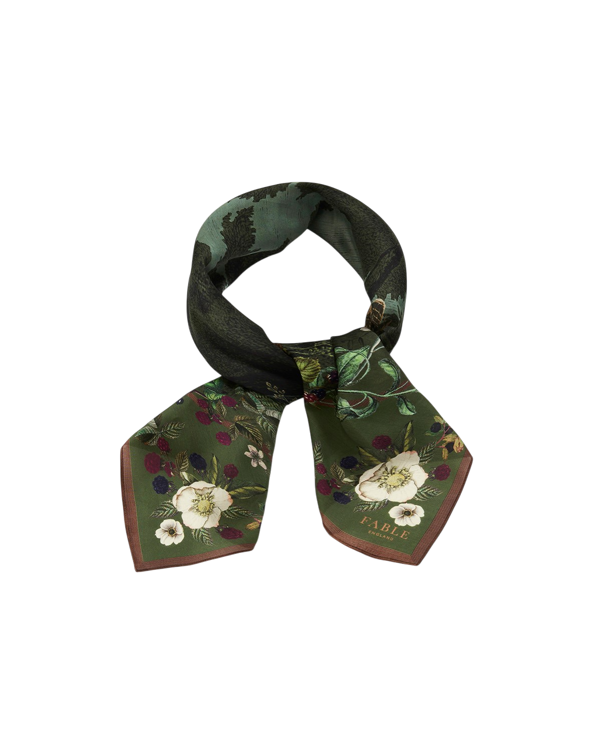 Orla Narrative Medium Square Scarf in Khaki