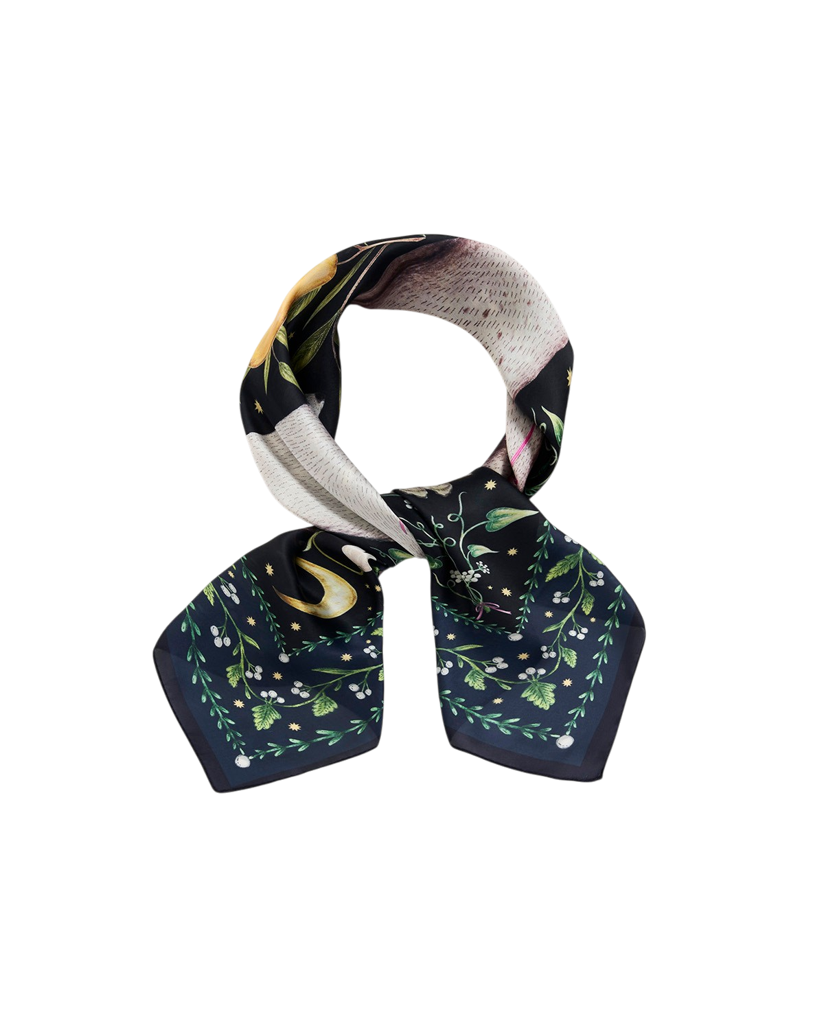Niva Narrative Medium Square Scarf in Navy