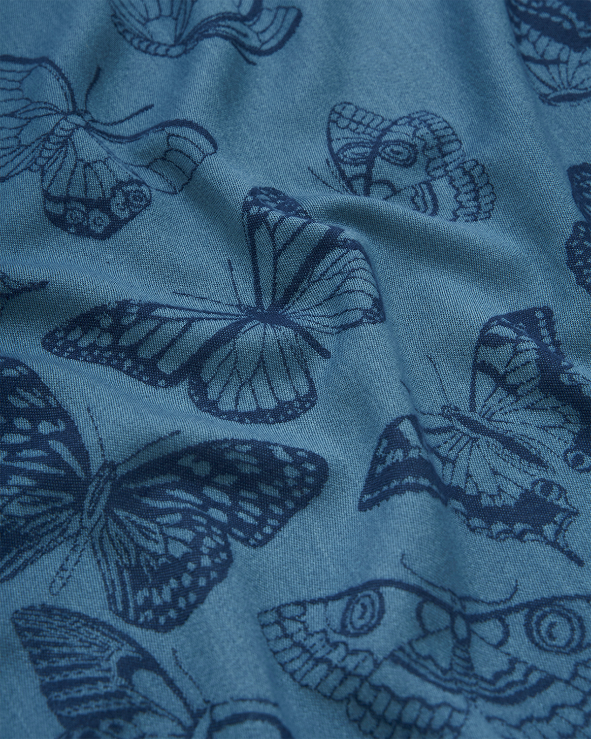 Butterfly Large Square Jacquard Scarf in Teal