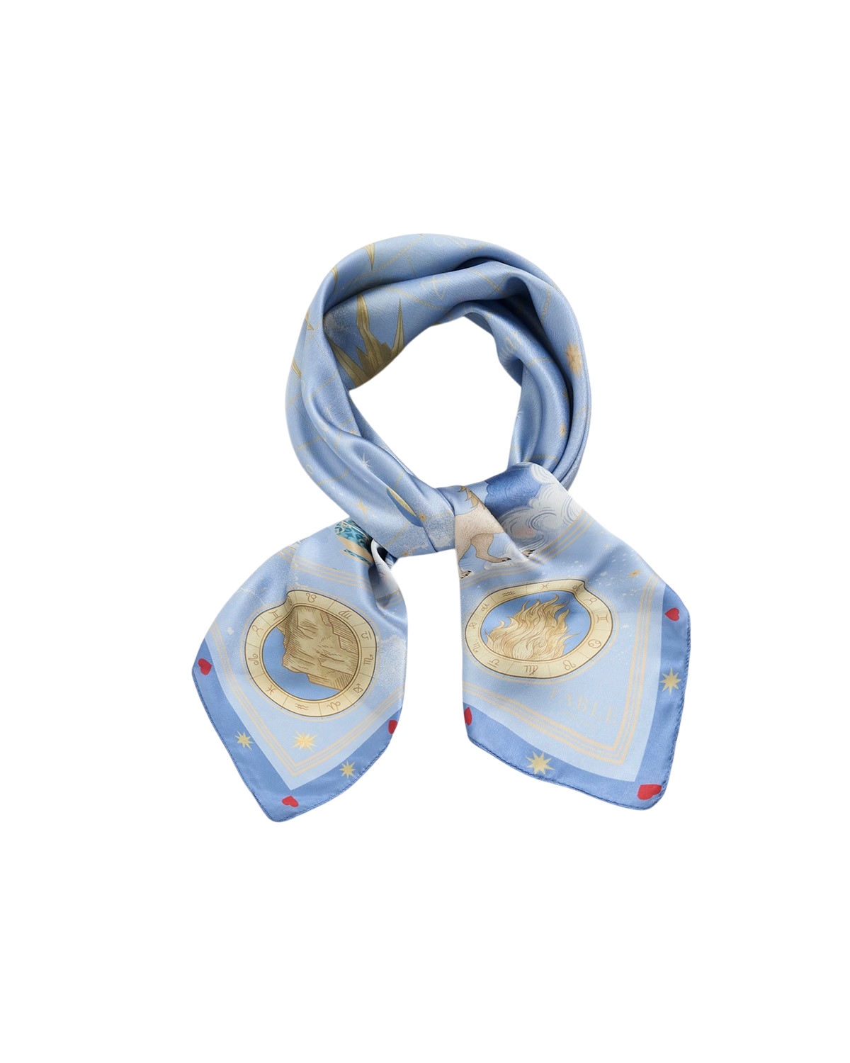 Pañuelo Cuadrado Mediano Zodiac en Azul