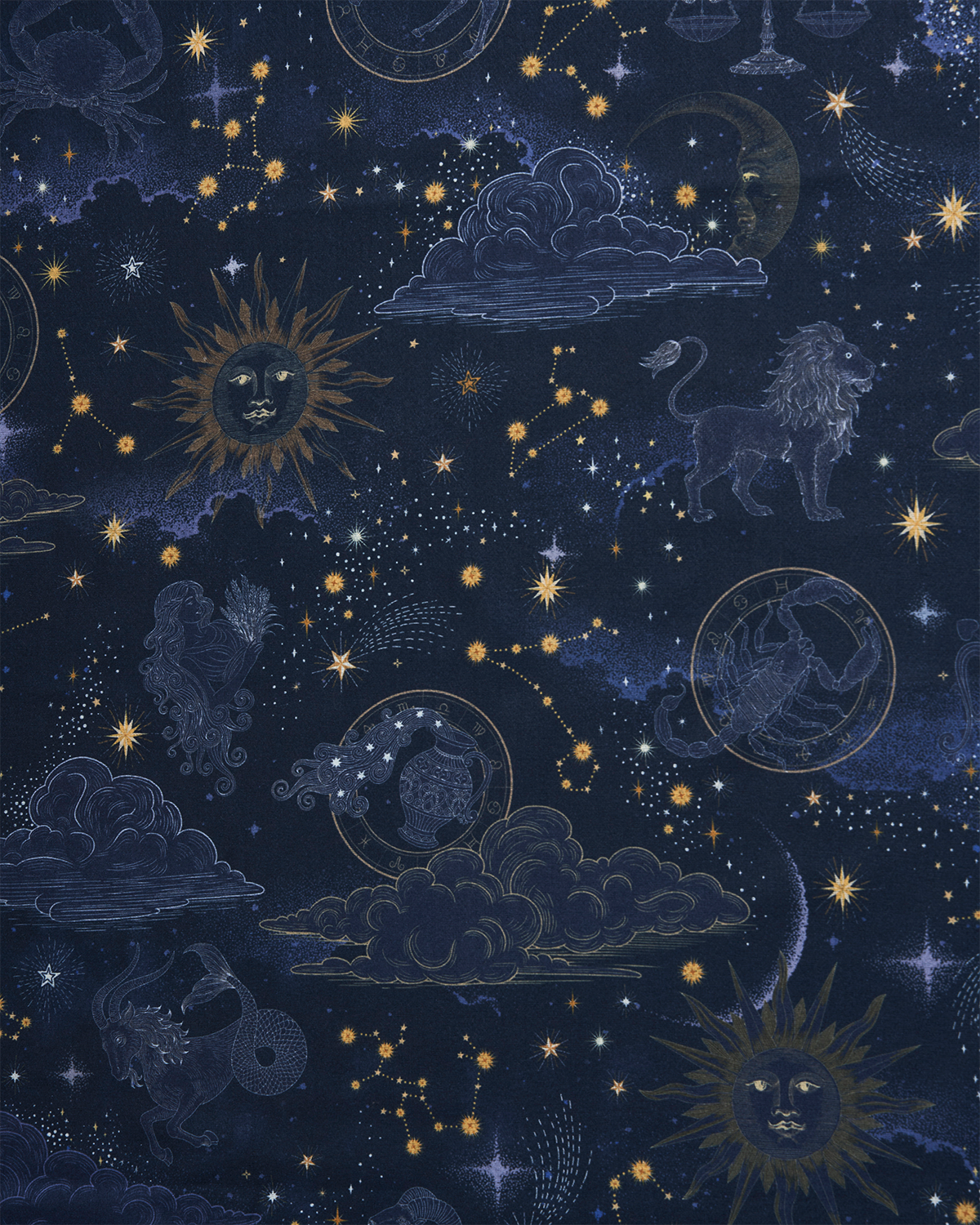 Zodiac Langer Fransenschal in Marineblau