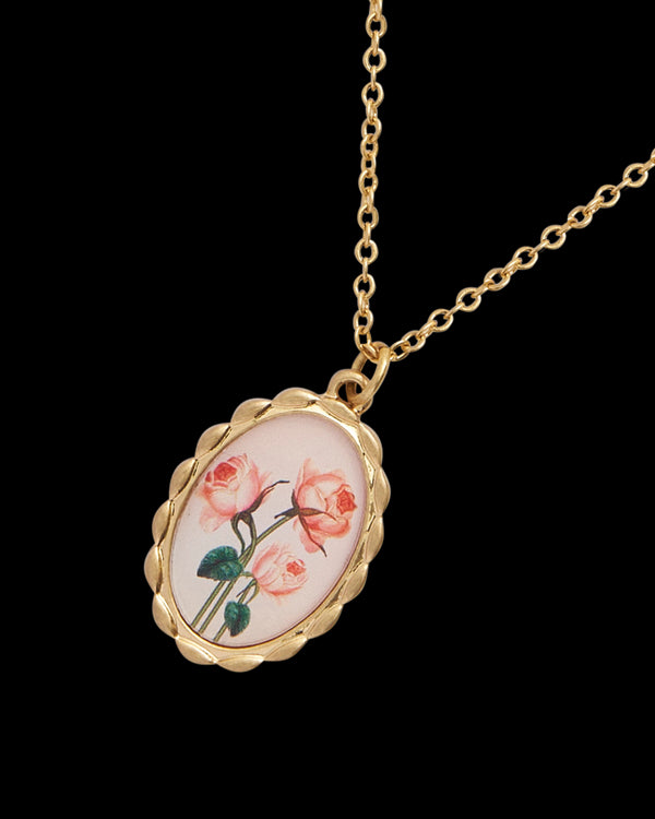 Framed Roses Necklace