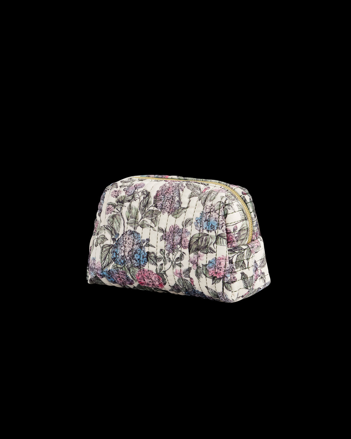 Hydrangea Small Quilted Makeup Bag