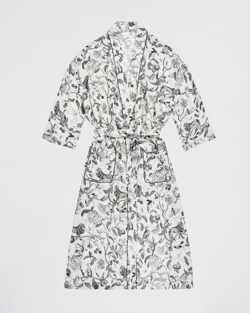 Tree of Life Monochrome Long Kimono