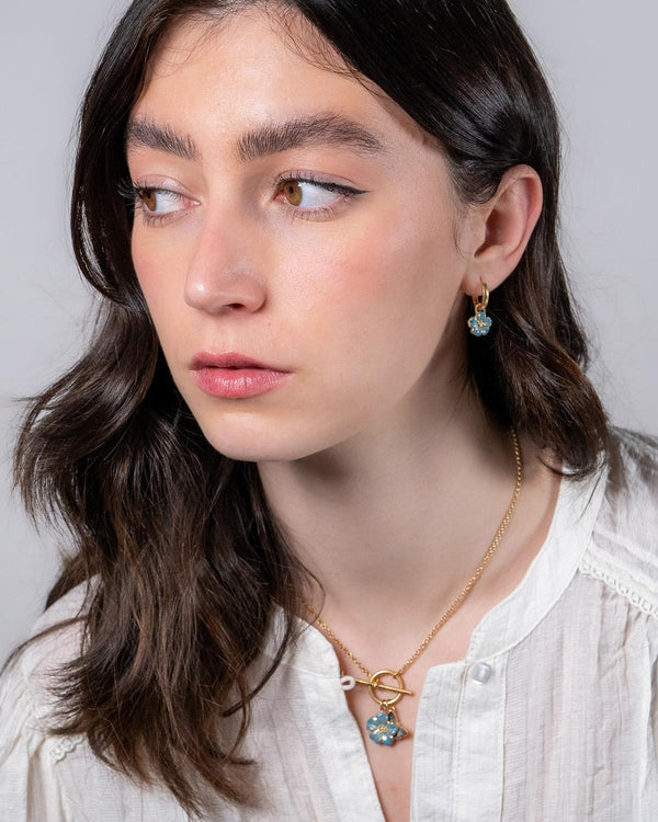 Flower Huggie Earrings