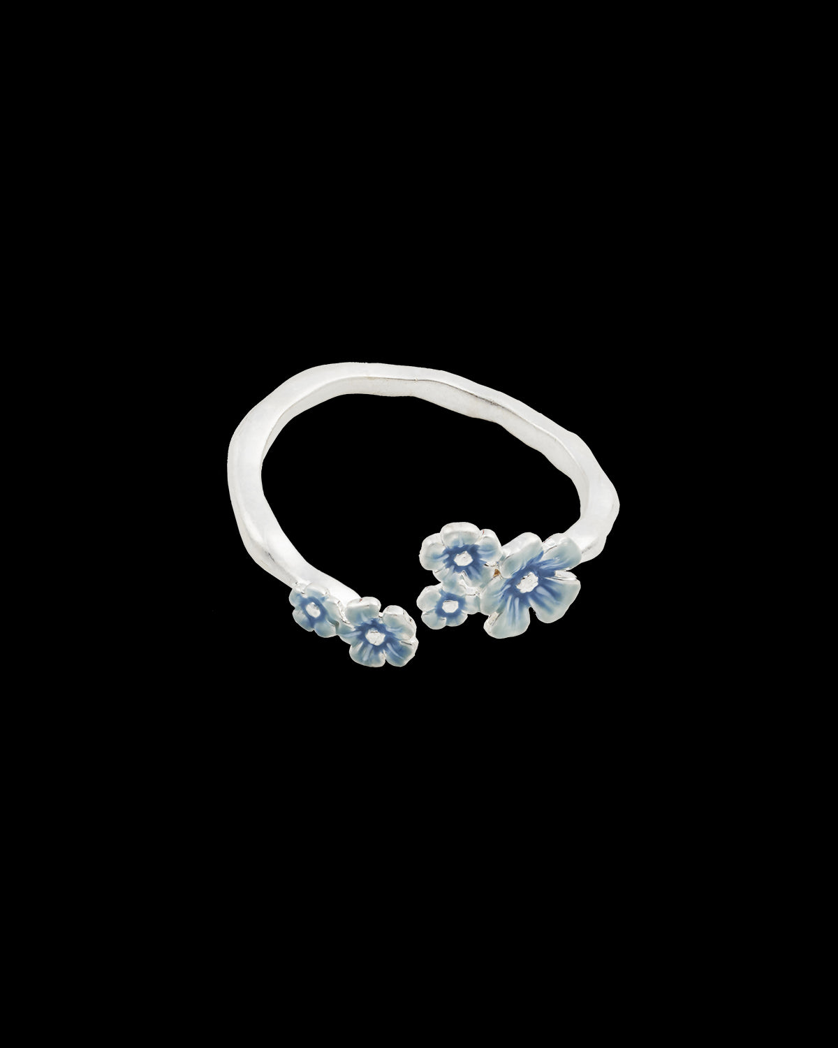 Forget Me Not Silver Ring