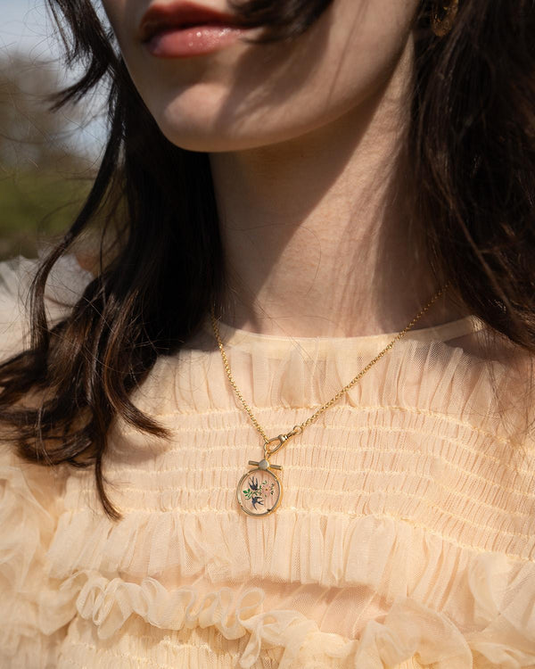Swallow Monocle Necklace