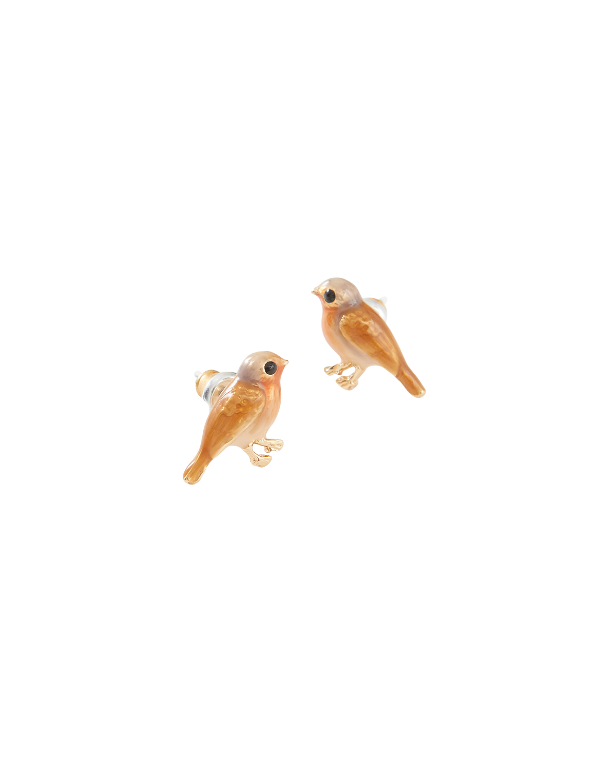 Enamel Robin Earrings