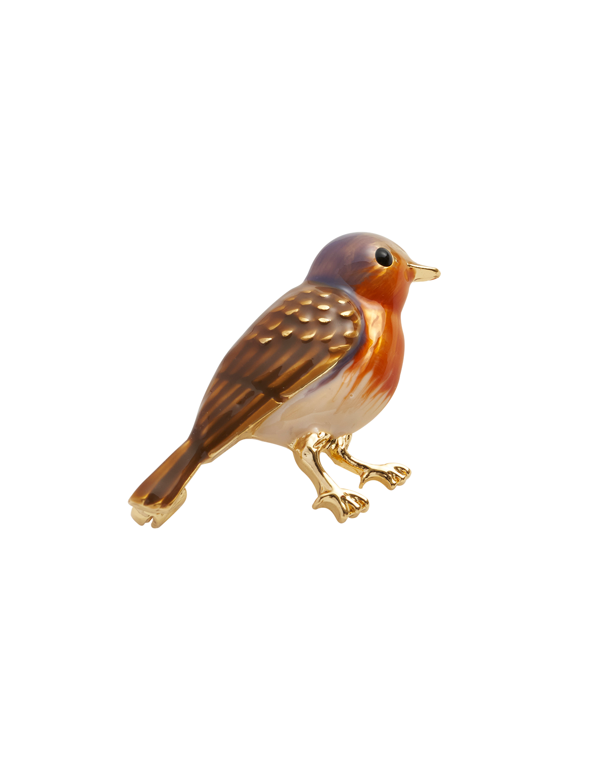 Enamel Robin Brooch