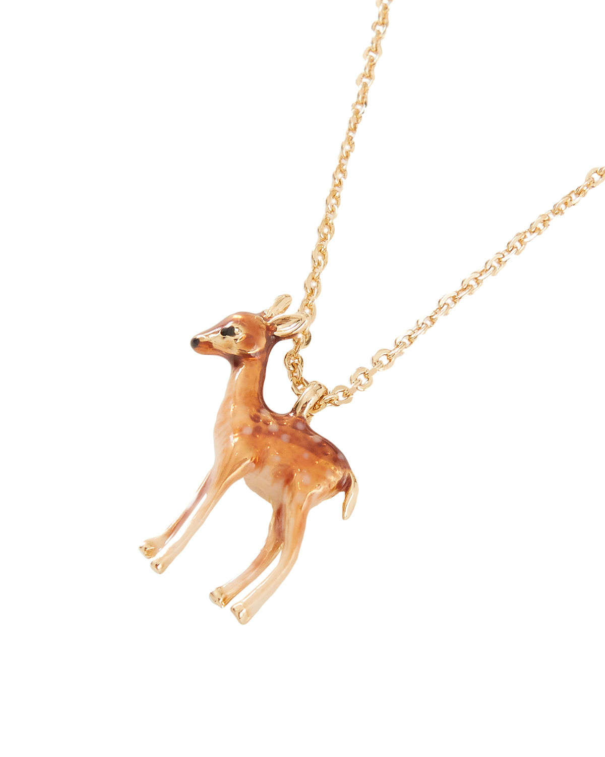 Enamel Fawn Necklace