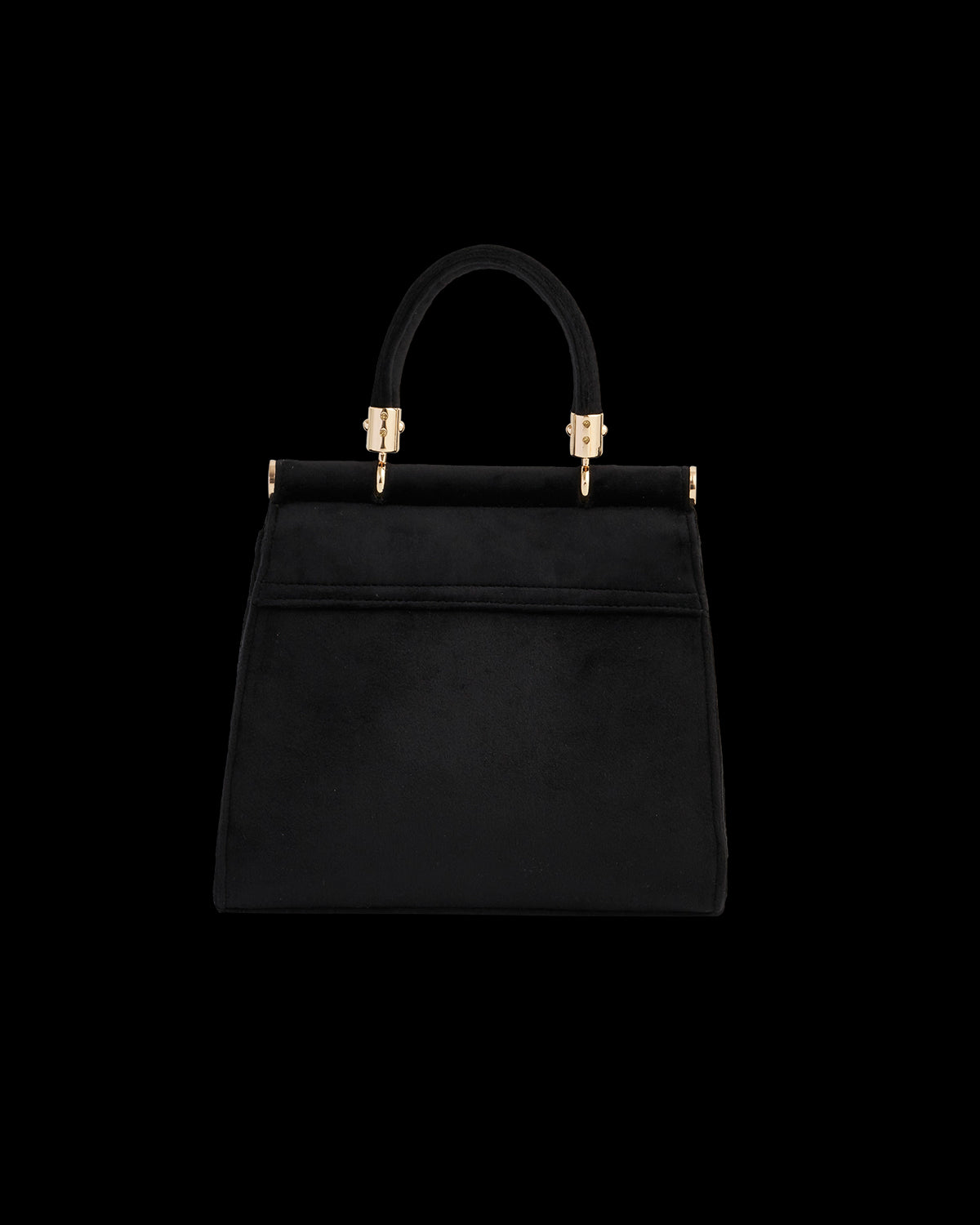 Bolso Terciopelo Negro Bordado Ciervo & Luna