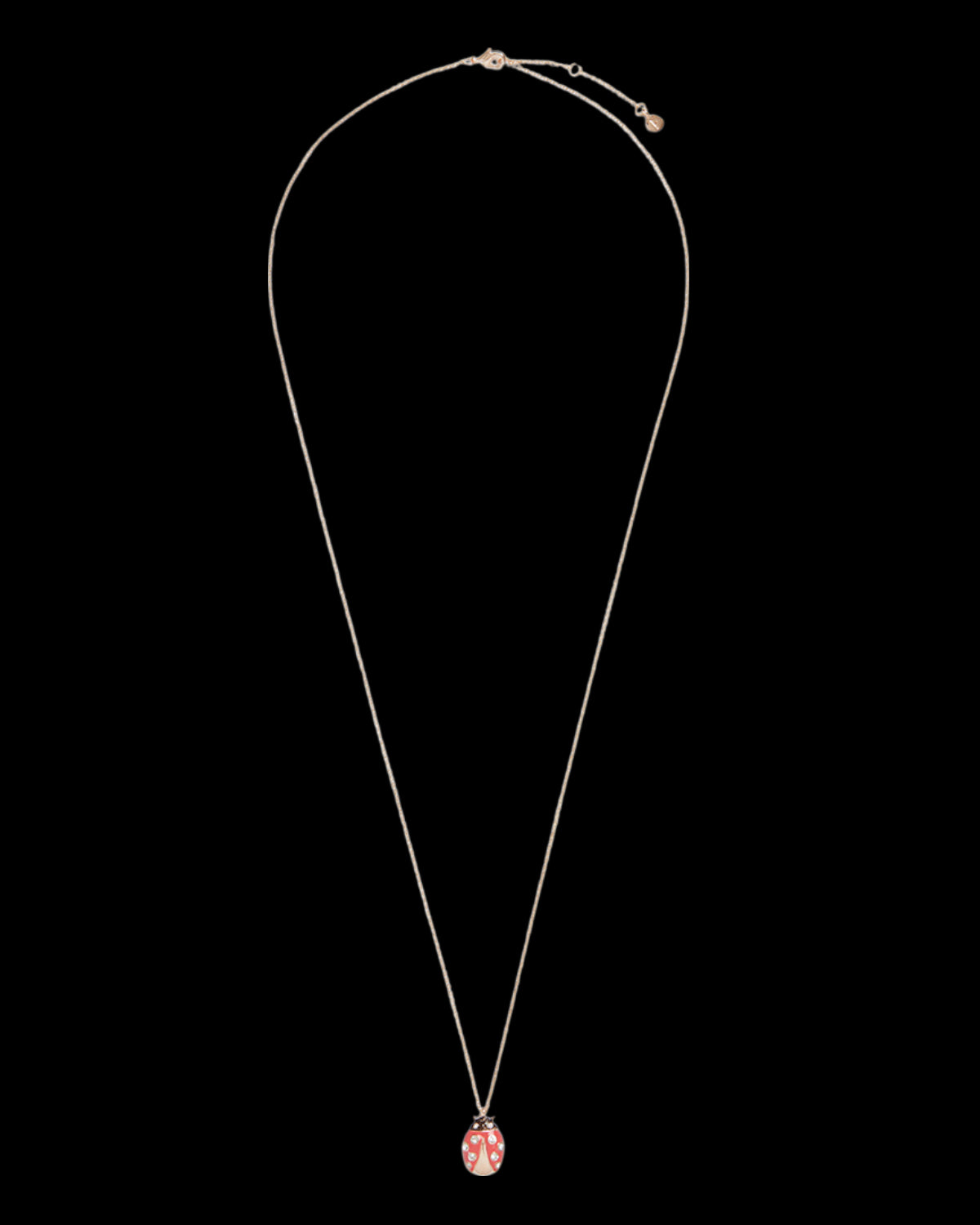 Ladybird Enamel Long Necklace