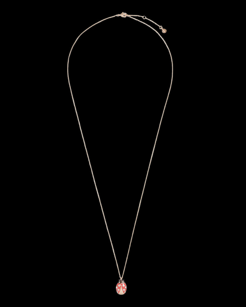Ladybird Enamel Long Necklace
