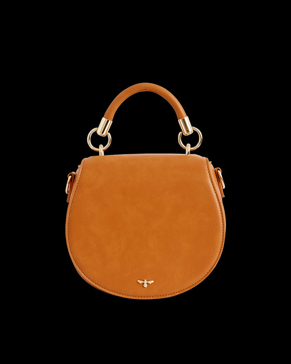 Liberty Saddle bag Tan Vegan Leather