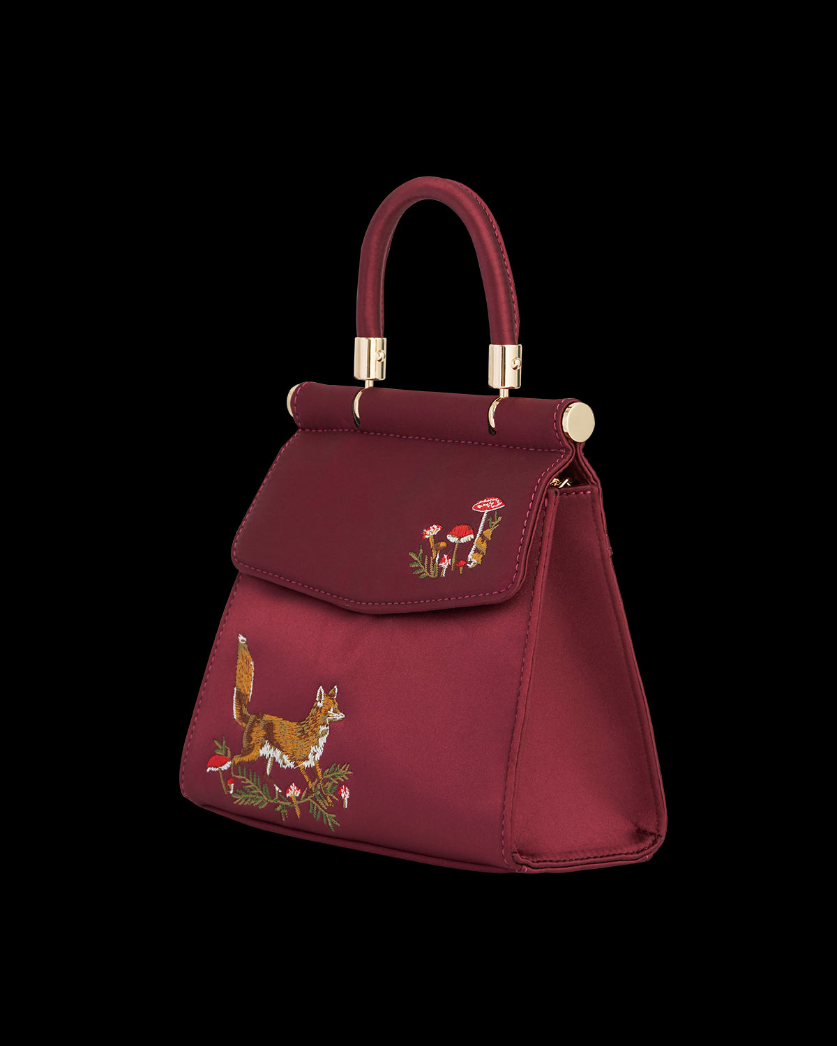Tragetasche Satin Fuchs & Pilz Burgunder