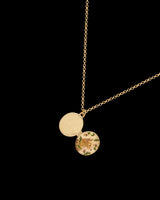 Fox & Acorn Oval Chain Locket Necklace
