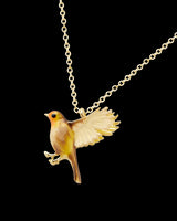 Enamel Robin Necklace