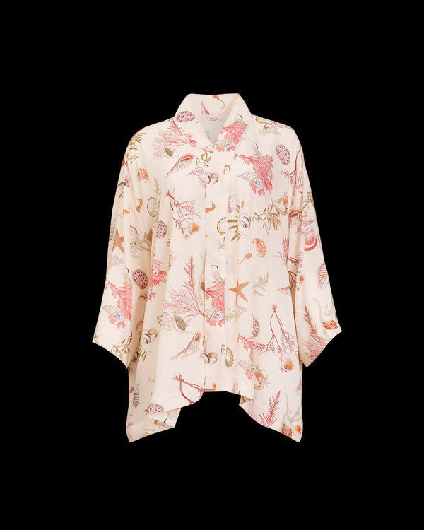 Whispering Sands Lotus Pink Short Kimono