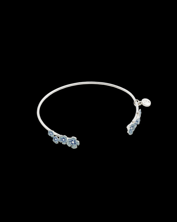 Forget Me Not Silver Bangle