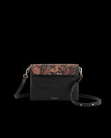 Deco Blooms Black Crossbody Handbag