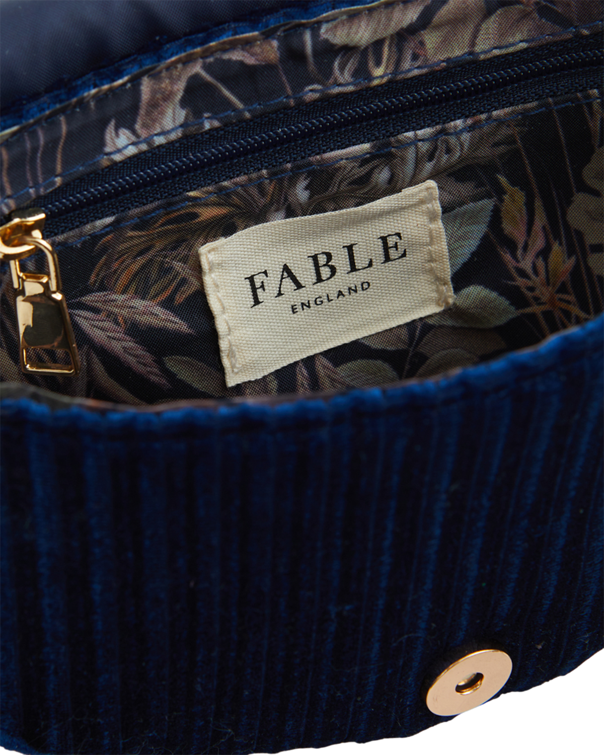 Navy Velvet Waist Bag