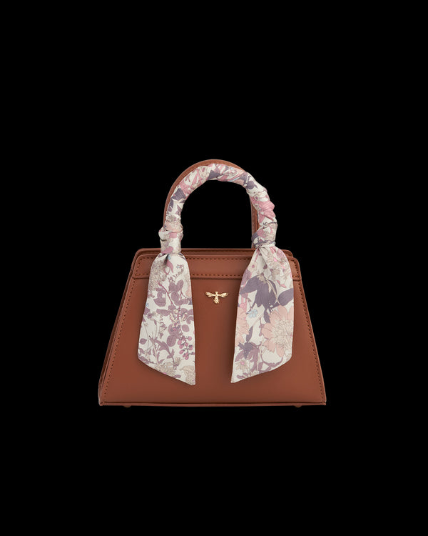 Deco Blooms Mini Tan Tote