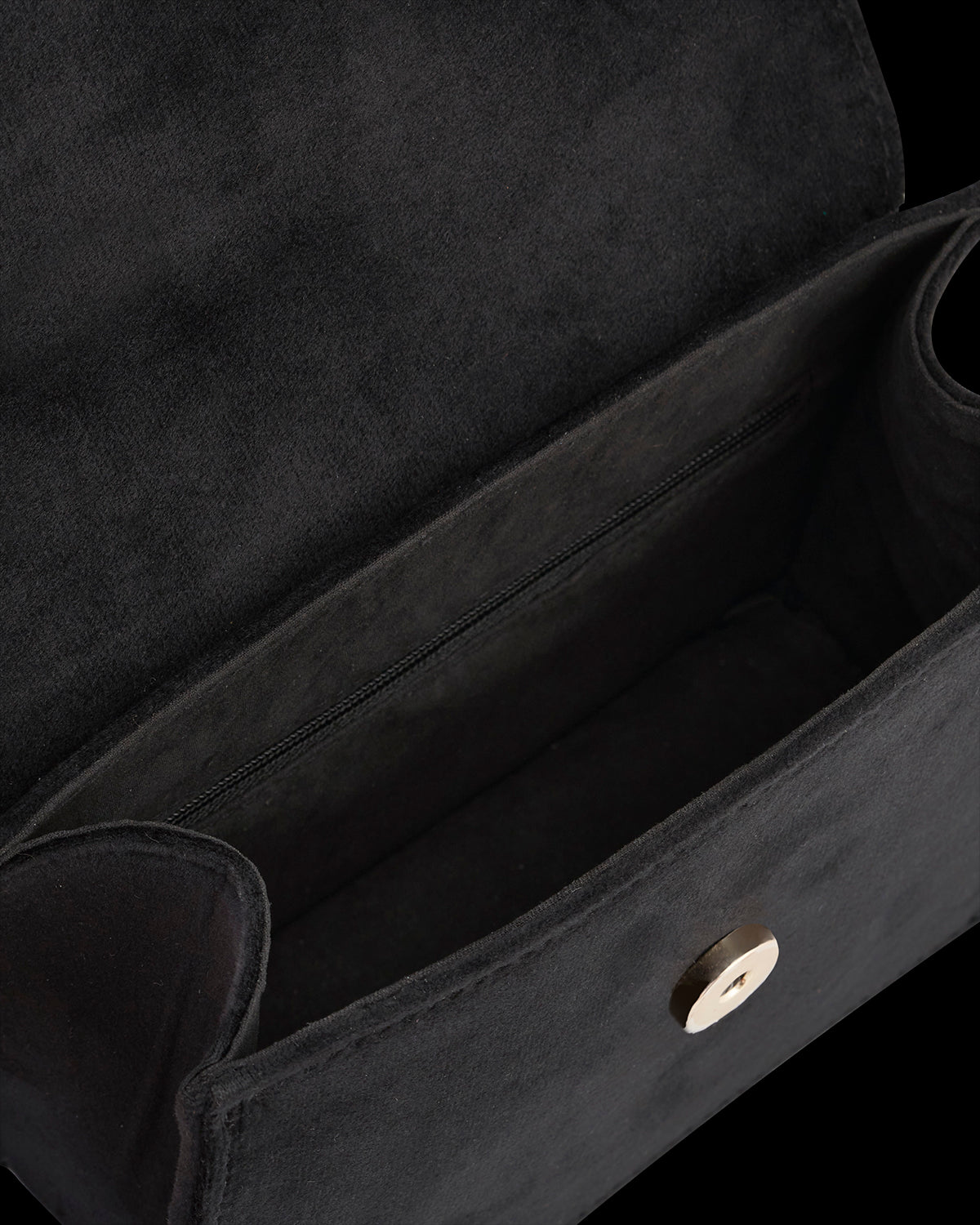 Borsa Floreale Ricamata Velluto Nero